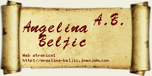 Angelina Beljić vizit kartica